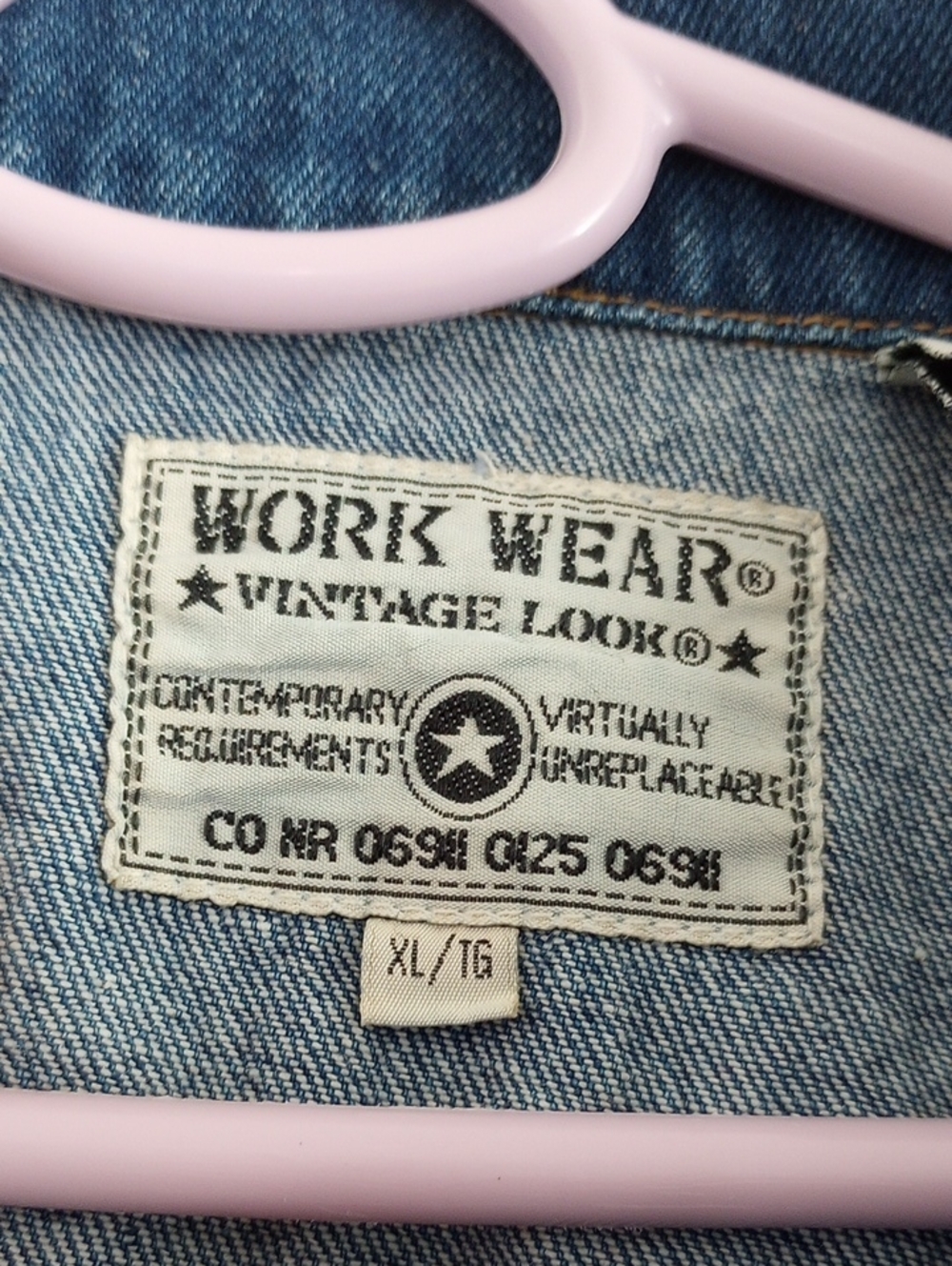 Vintage 100% Cotton Blue Denim Work Wear Jacket Size XL - Picture 3 of 13